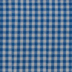 Bedrukte katoenen stof, 45 x 50 cm, middenblauw geruit