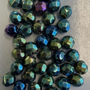 OUTLET glazen facetkralen 8mm, 45 stuks, scarabee