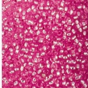 OUTLET Glazen kraaltjes/borduurkraaltjes/rocailles met zilveren kern, 3 mm (8/0), 6mm, roze