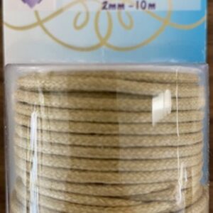 OUTLET Katoenen waskoord / waxkoord, 2mm, 10 meter, naturel