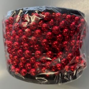 OUTLET Parelketting 8mm x 10 meter, rood