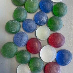 Glasnuggets, 17-20 mm, 100 gram, ca. 20-25 st, mix frost