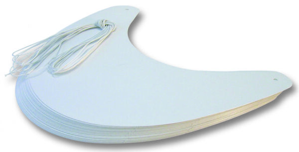 Zonnekleppen van blanco karton, 25 stuks