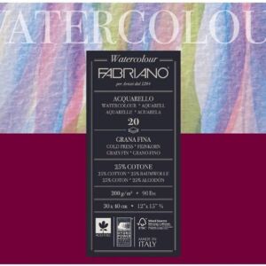 Fabriano watercolour aquarelbloc, 200 gr, 18x24cm, 20 vel