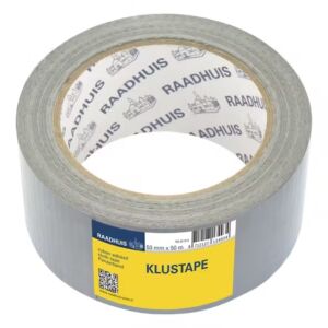 Textieltape/Reparatietape/Duct-tape, zilvergrijs, 50mm, 50mtr
