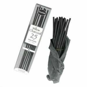 Coates houtskool dun, 2-3mm, 25 stuks