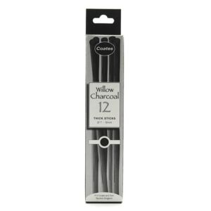 Coates houtskool dik, 7-9mm, 12 stuks