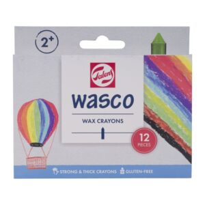 Talens wasco waskrijt, assortiment 12 stuks