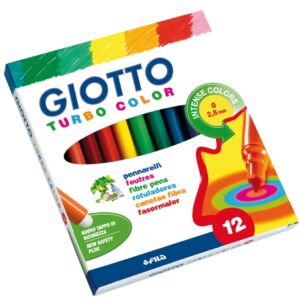 Giotto turbo color viltstiften, assortiment 12st