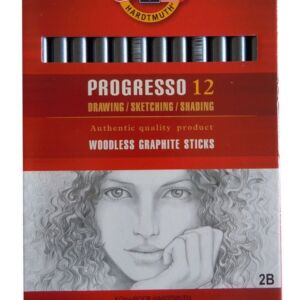 Koh-I-Noor grafietstiften, kern 7 mm, 2B 12 stuks