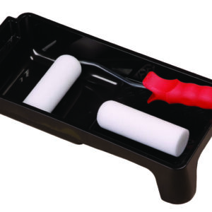 Verfrollers, 10 cm, 2 stuks inclusief houder en verfbakje