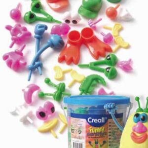 Funny charactars, indrukvormpjes voor kleifiguren, 128 st