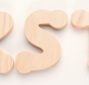 OP=OP Houten letter, hoogte 13 cm, dikte 15 mm, Q