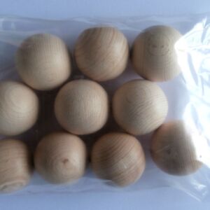 Beukenhouten ballen zonder gat, 40mm, 10 stuks