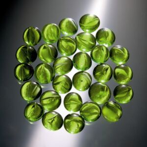 Glasnuggets, 17-20mm, 100 gram, 20-25 stuks, groen