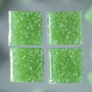 Glasmozaieksteentjes, 10x10 mm 200 gr groen
