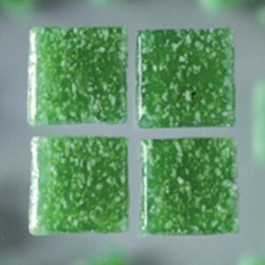 Glasmozaieksteentjes, 10x10 mm 200 gr donkergroen
