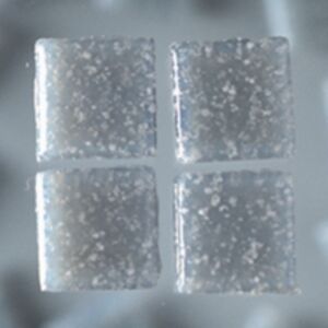 Glasmozaieksteentjes, 10x10 mm 200 gr grijs