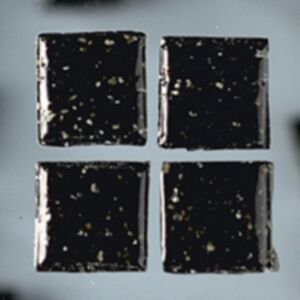 Glasmozaieksteentjes, 10x10 mm 200 gr zwart