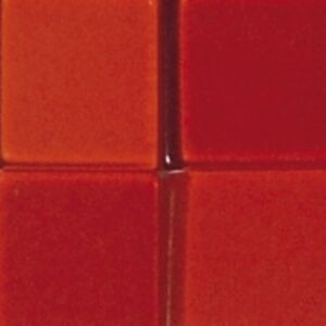 Acrylmozaiek transparant, 50 gram, 10x10mm, roodtinten