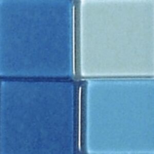 Acrylmozaiek transparant, 50 gram, 10x10mm, blauwtinten