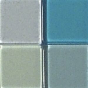 Acrylmozaiek transparant, 50 gram, 10x10mm, lagunetinten