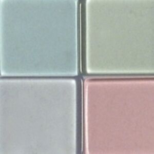 Acrylmozaiek transparant, 50 gram, 10x10mm, pasteltinten