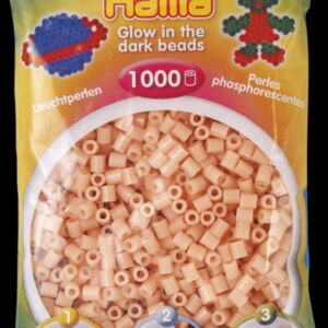 Hama midi strijkkralen, 1000 st, midi glow in the dark rood