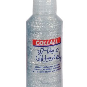 Colorall 3-D glittergel/glitterlijm deco, 50 ml, zilver