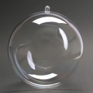Transparante ballen/acrylballen, 2-delig, 5 stuks, 6 cm