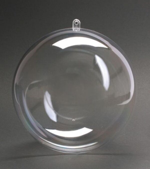 Transparante ballen/acrylballen, 2-delig, 5 stuks, 6 cm