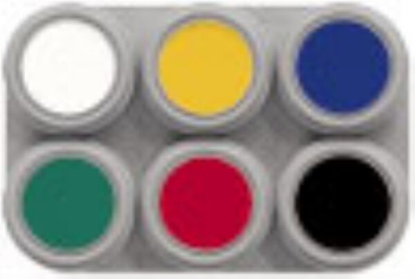 Grimas water make-up/schmink, assortiment 6 napjes