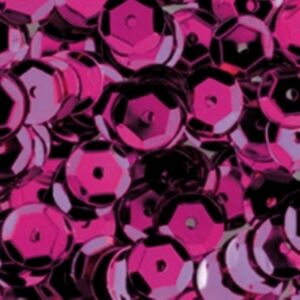 Cuvettes/pailletten/lovertjes, 6 mm, 10 gram, ca. 1000 stuks, cyclaam