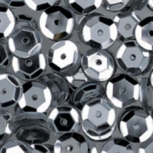 Cuvettes/pailletten/lovertjes, 6 mm, 4000 stuks, zilver