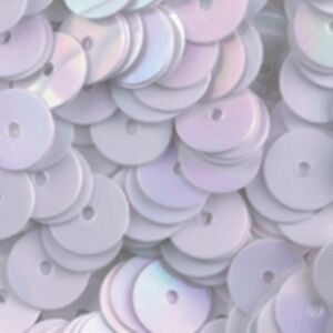 Pailletten/lovertjes, 6 mm, 10 gram, ca.1000 stuks, wit