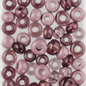 Glazen kralen/rocailles, 5 - 8 mm, 100 gram, Kleurmix lila