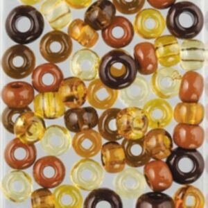 Glazen kralen/rocailles, 5 - 8 mm, 100 gram, Kleurmix bruin