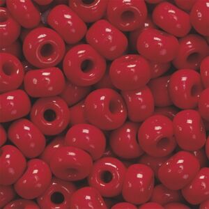 Glazen kraaltjes opaak, 3,5 mm, 35 gram, rood