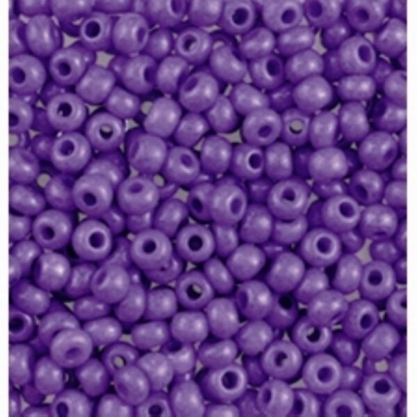 Glazen kraaltjes/borduurkraaltjes/rocailles, 3,5 mm, 100 gram, opaak, lila