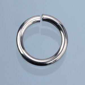 Aanbuigoogjes/knijpringetjes, rond, 50 stuks, 5 mm, zilverkleurig