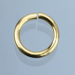 Aanbuigoogjes/knijpringetjes, rond, 50 stuks, 6mm goudkleurig