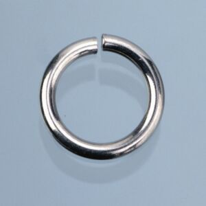 Aanbuigoogjes/knijpringetjes, rond, 12 stuks, 10 mm, zilverkleurig