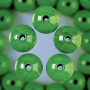 Houten kralen, rond, 4 mm, 135 stuks, appelgroen