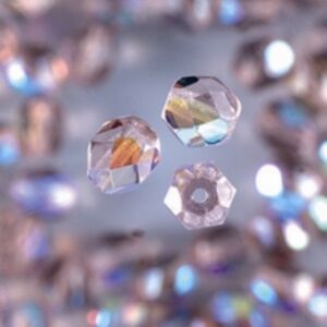 Glazen kralen/facetkralen, 6 mm, 50 stuks, lila