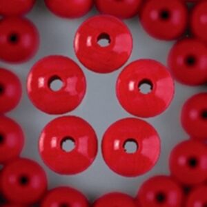 Houten kralen, rond, 6 mm, 105 stuks, rood