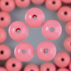 Houten kralen, rond, 6 mm, 105 stuks, roze