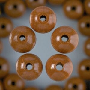 Houten kralen, rond, 6 mm, 110 stuks, lichtbruin