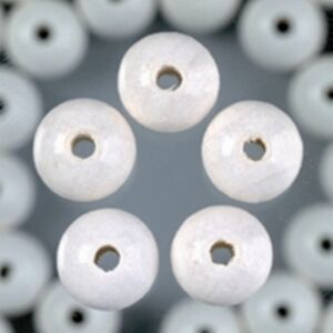 Houten kralen, rond, 8 mm, 70 stuks, wit
