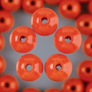 Houten kralen, rond, 8 mm, 70 stuks, oranje