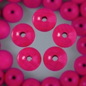 Houten kralen, rond, 8 mm, 80 stuks, felroze